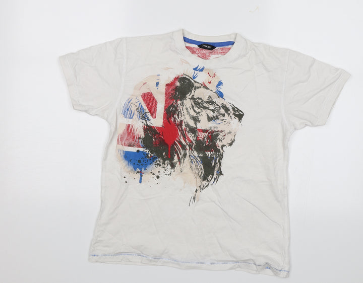 George Boys White Basic T-Shirt Size 11-12 Years - Lion