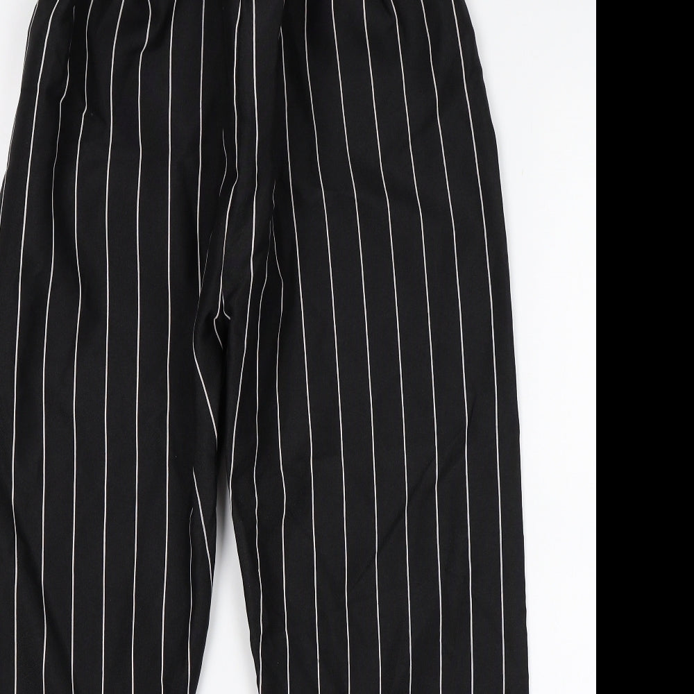 Preworn Womens Black Striped  Trousers  Size L L23 in