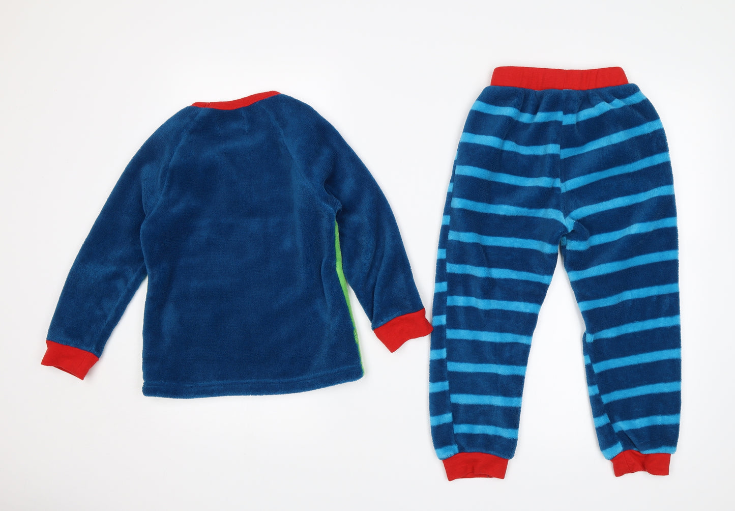PJ Collections Boys Blue Striped   Pyjama Set Size 5-6 Years