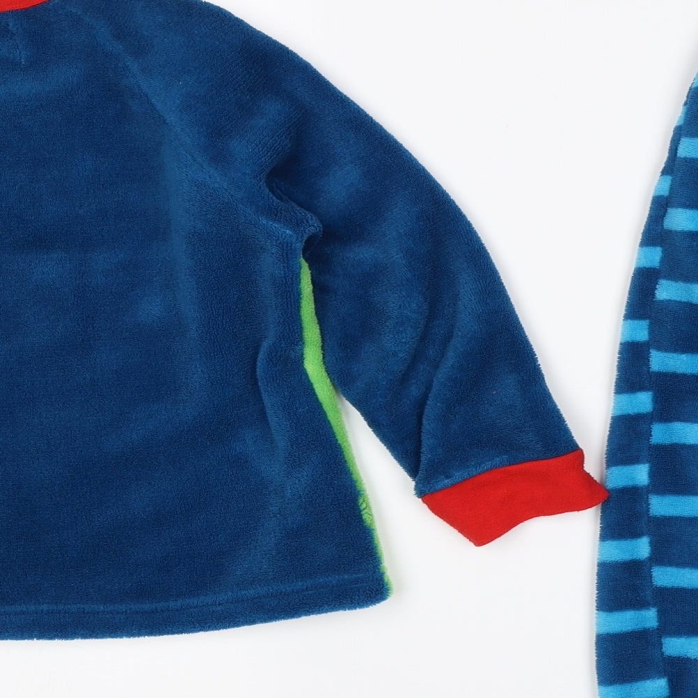 PJ Collections Boys Blue Striped   Pyjama Set Size 5-6 Years