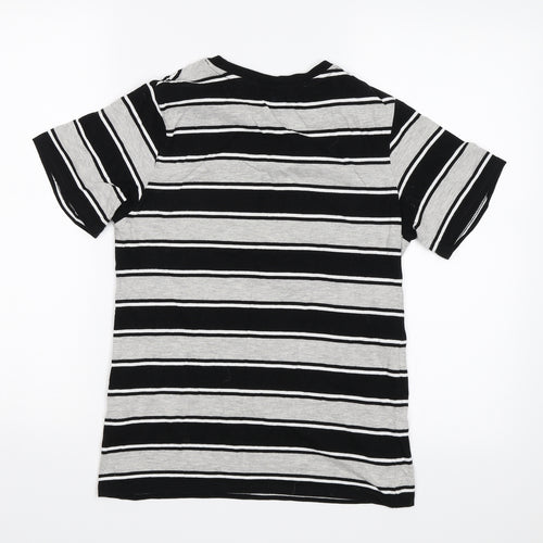 H&M Boys Grey Striped  Basic T-Shirt Size 10-11 Years