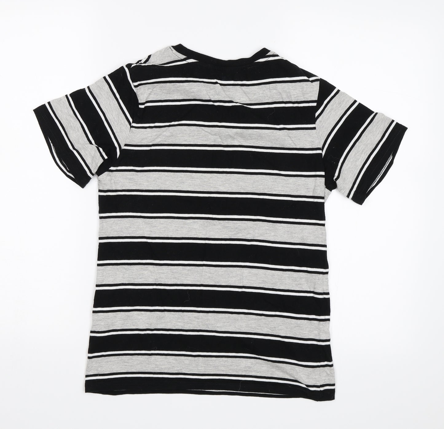 H&M Boys Grey Striped  Basic T-Shirt Size 10-11 Years