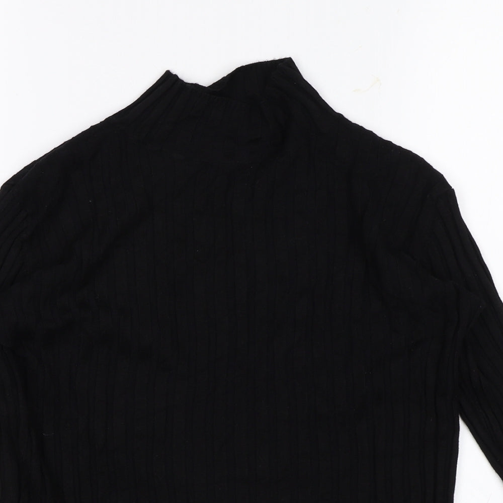 Papaya Womens Black Striped  Pullover Jumper Size 8