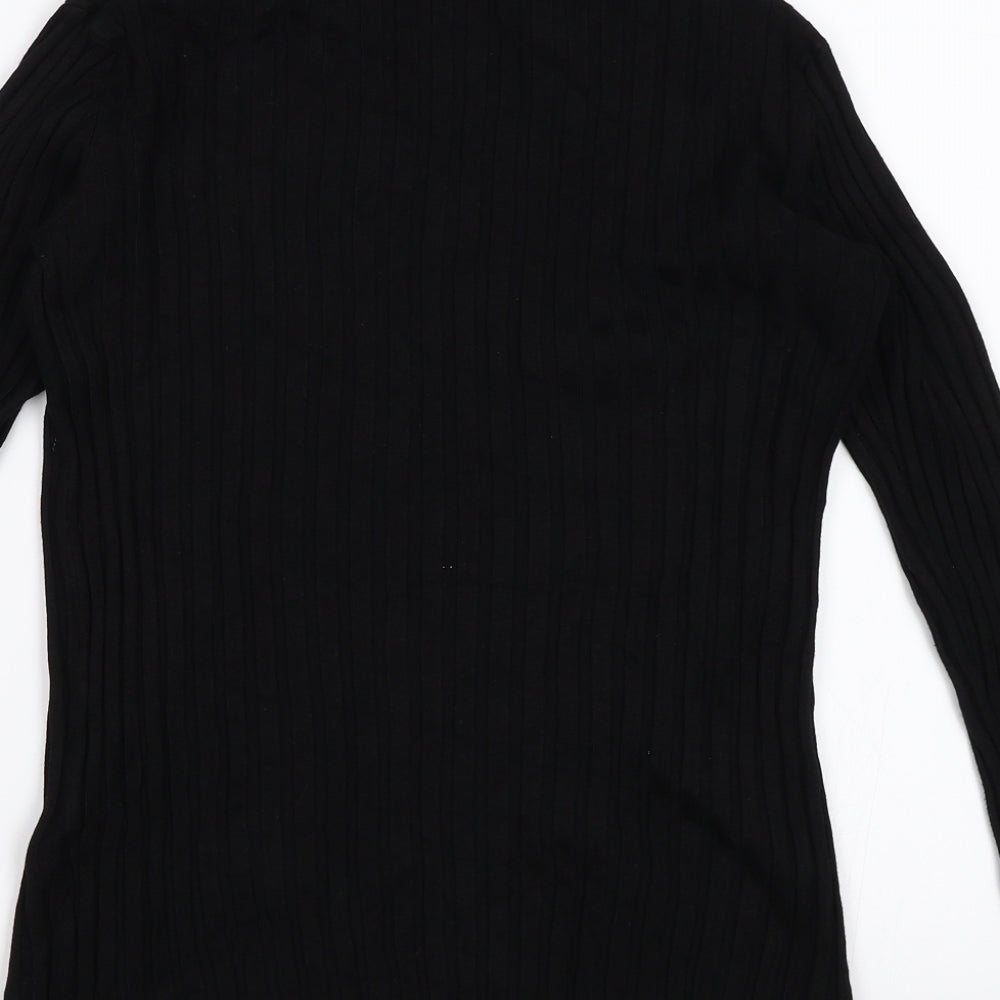 Papaya Womens Black Striped  Pullover Jumper Size 8