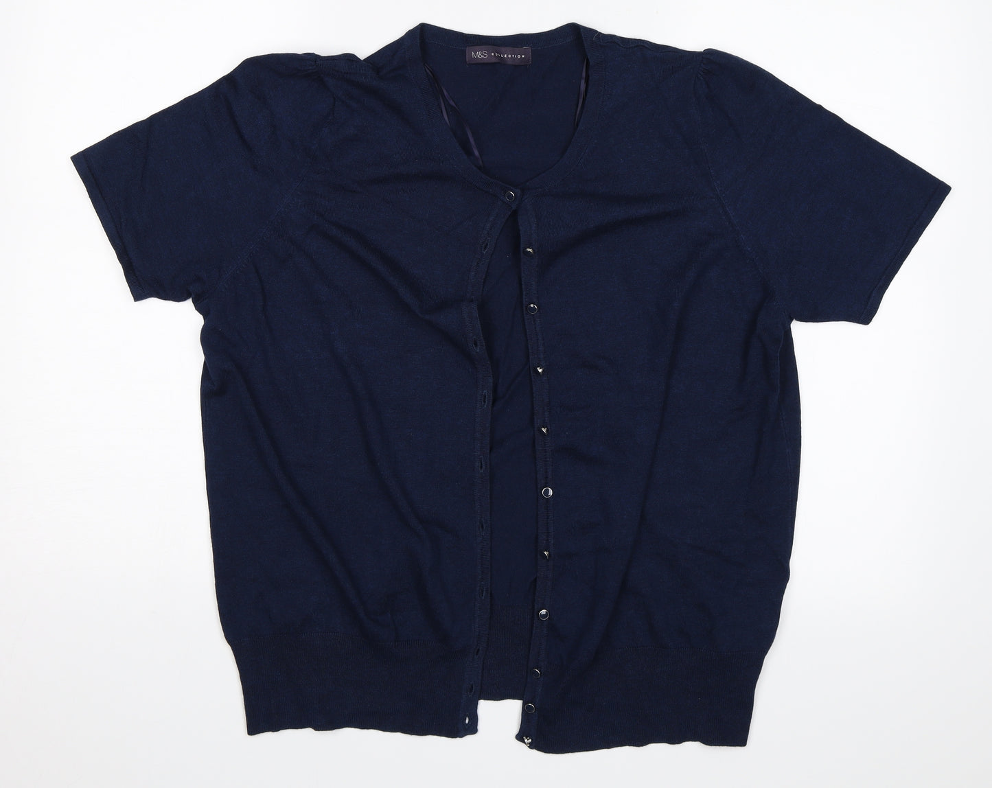 M&S Womens Blue   Cardigan Jumper Size 22