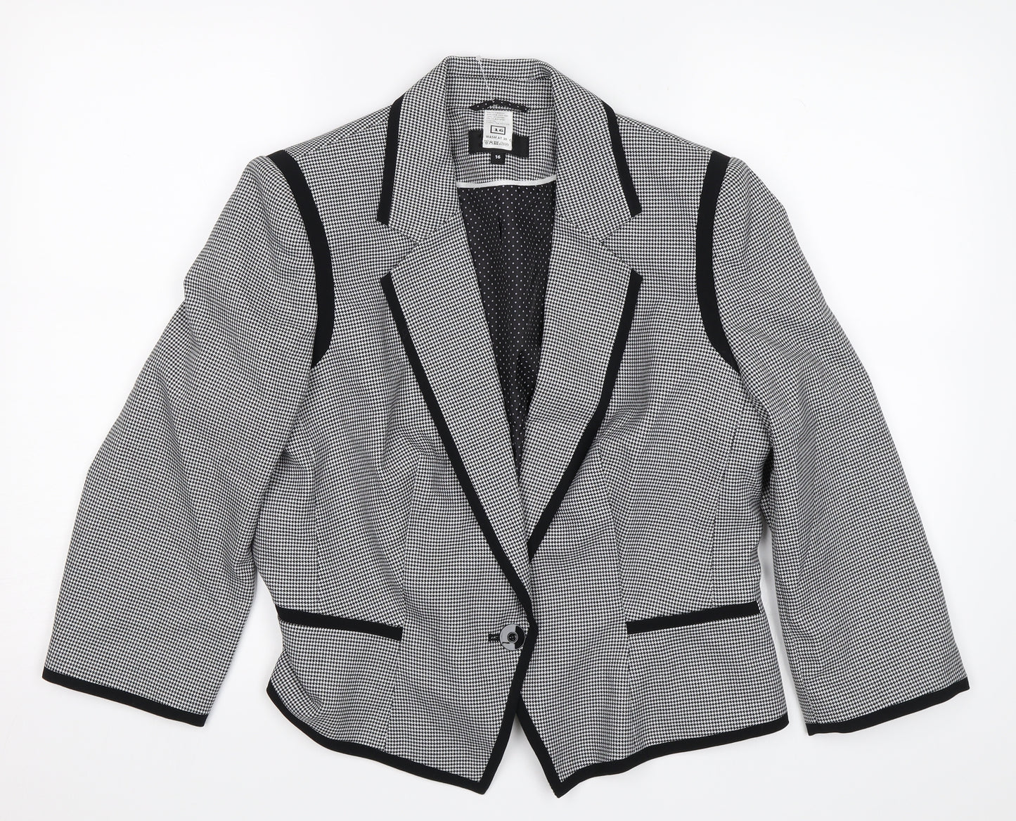 Preworn Womens Grey Check  Jacket  Size 16