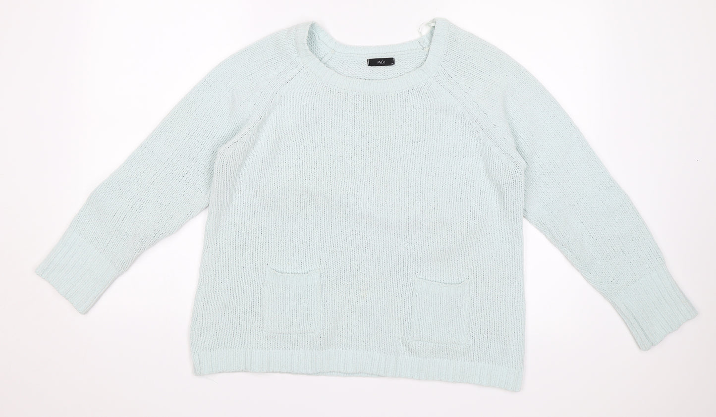 M&Co Womens Green   Pullover Jumper Size 14