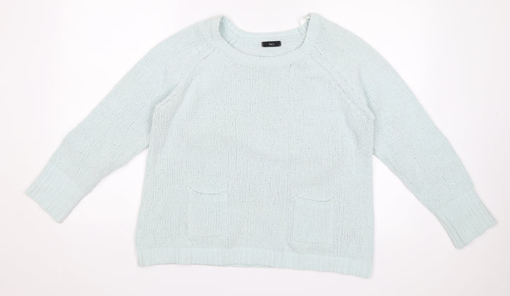 M&Co Womens Green Pullover Jumper Size 14