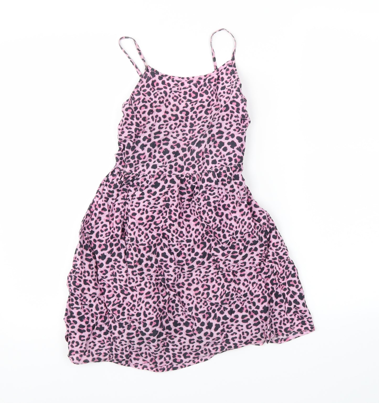 Primark Girls Purple Animal Print  Shift  Size 7-8 Years