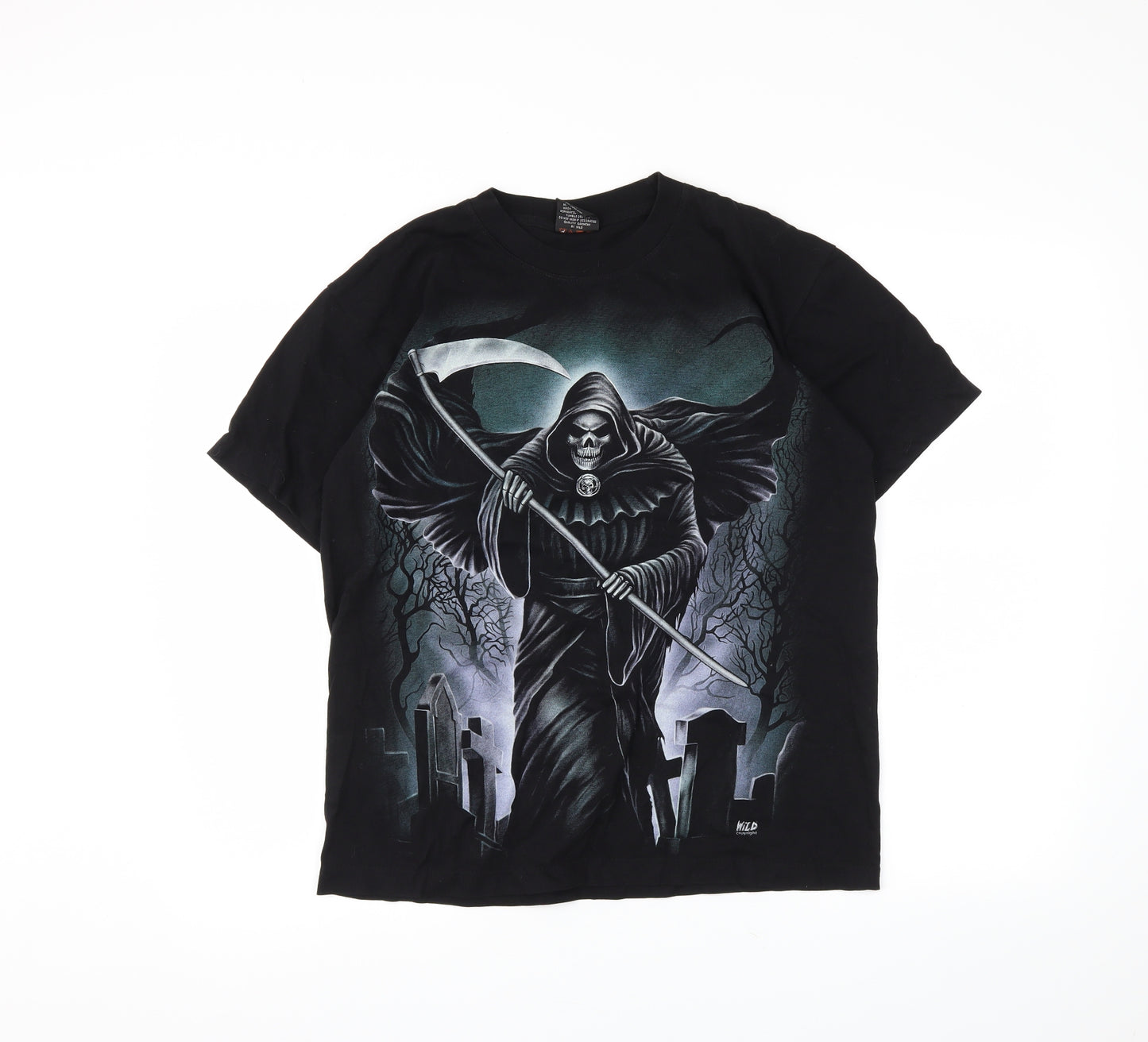 Wild Mens Black    T-Shirt Size M