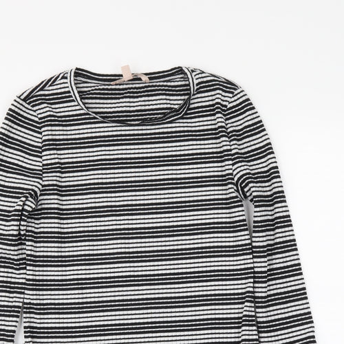 Philosophy Womens Black Striped  Basic Blouse Size XS
