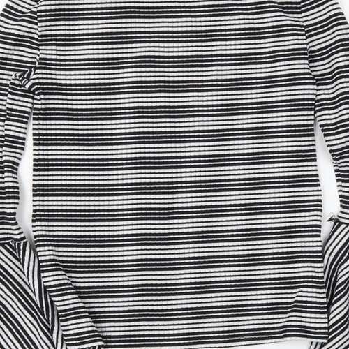 Philosophy Womens Black Striped  Basic Blouse Size XS