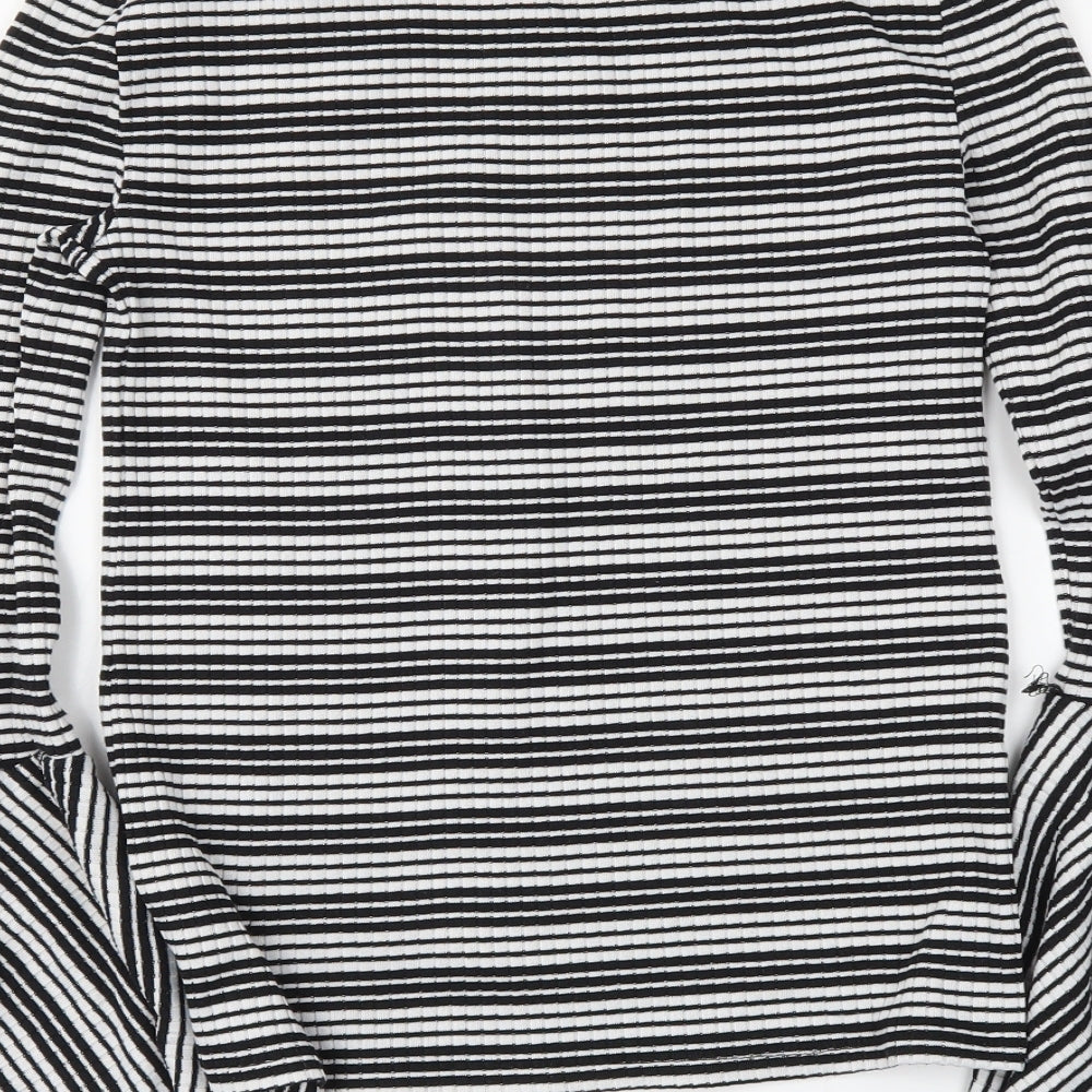 Philosophy Womens Black Striped  Basic Blouse Size XS