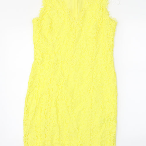 H&M Womens Yellow   Sheath  Size M
