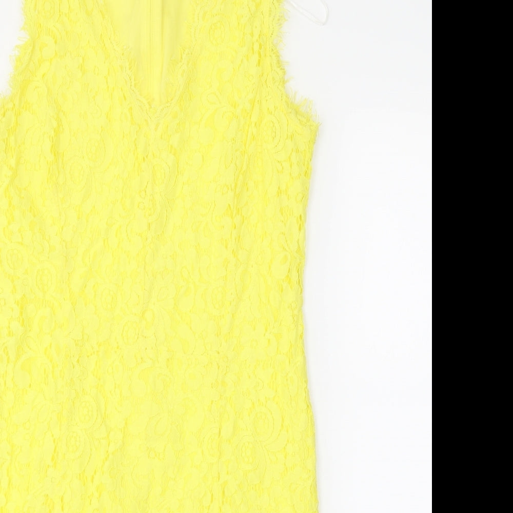 H&M Womens Yellow   Sheath  Size M