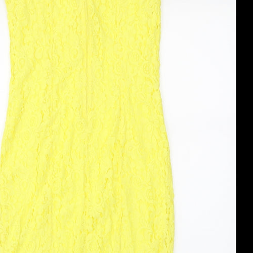 H&M Womens Yellow   Sheath  Size M