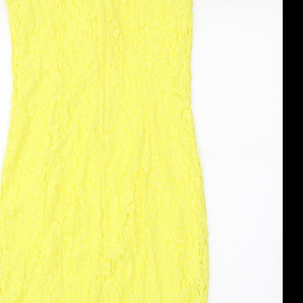 H&M Womens Yellow   Sheath  Size M