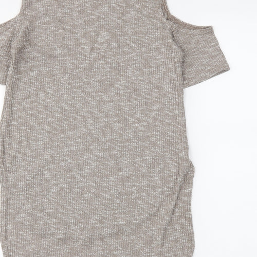 me. Womens Brown   Basic Blouse Size S