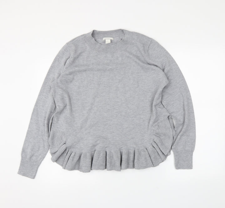 H&M Womens Grey   Pullover Jumper Size M