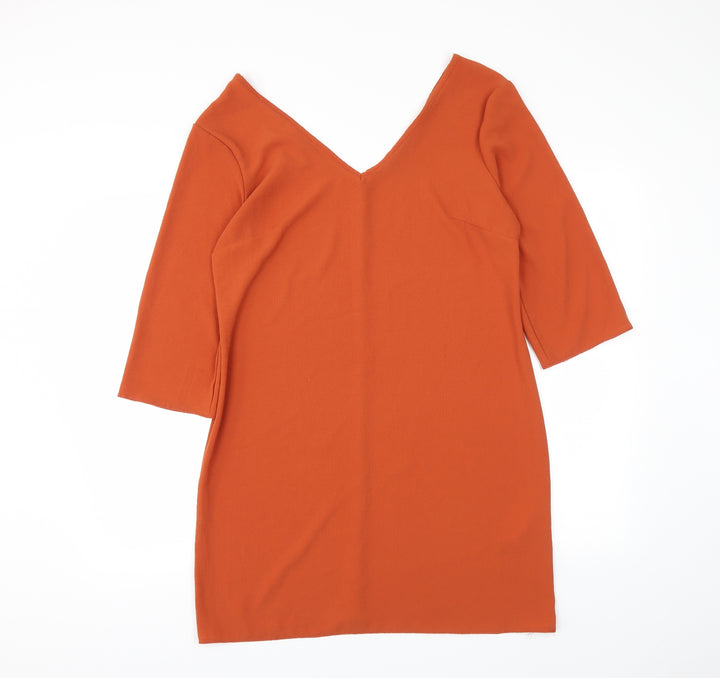 Boohoo Womens Orange Shift Size 10