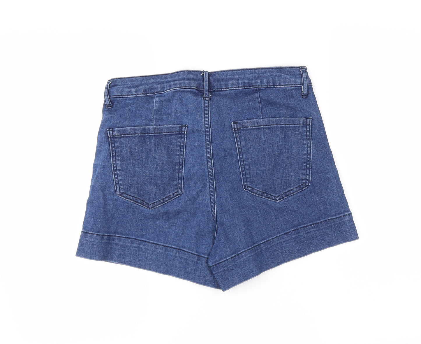 forever21 Womens Blue  Denim Hot Pants Shorts Size 12