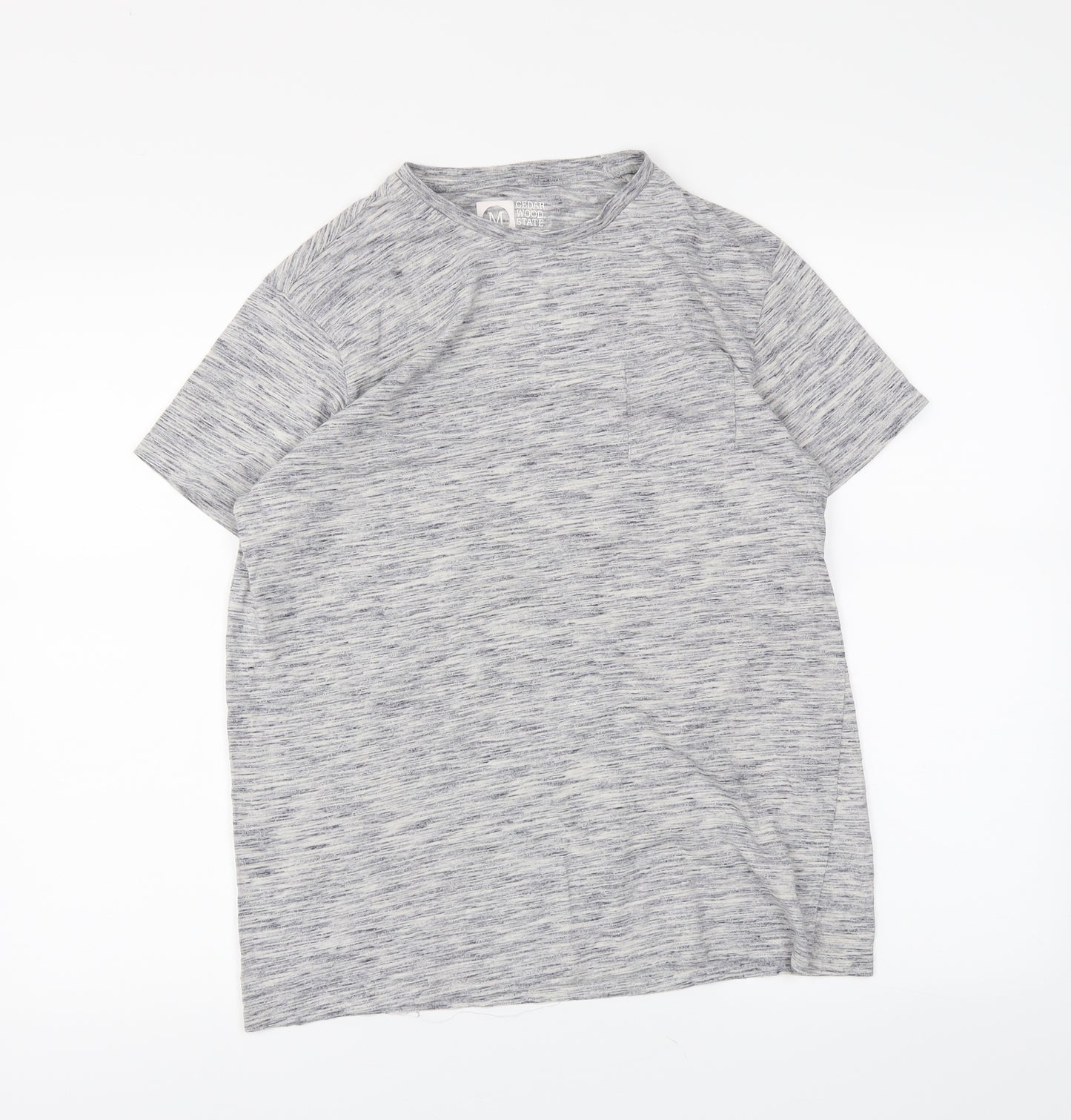Cedar Wood State Mens Grey    T-Shirt Size M