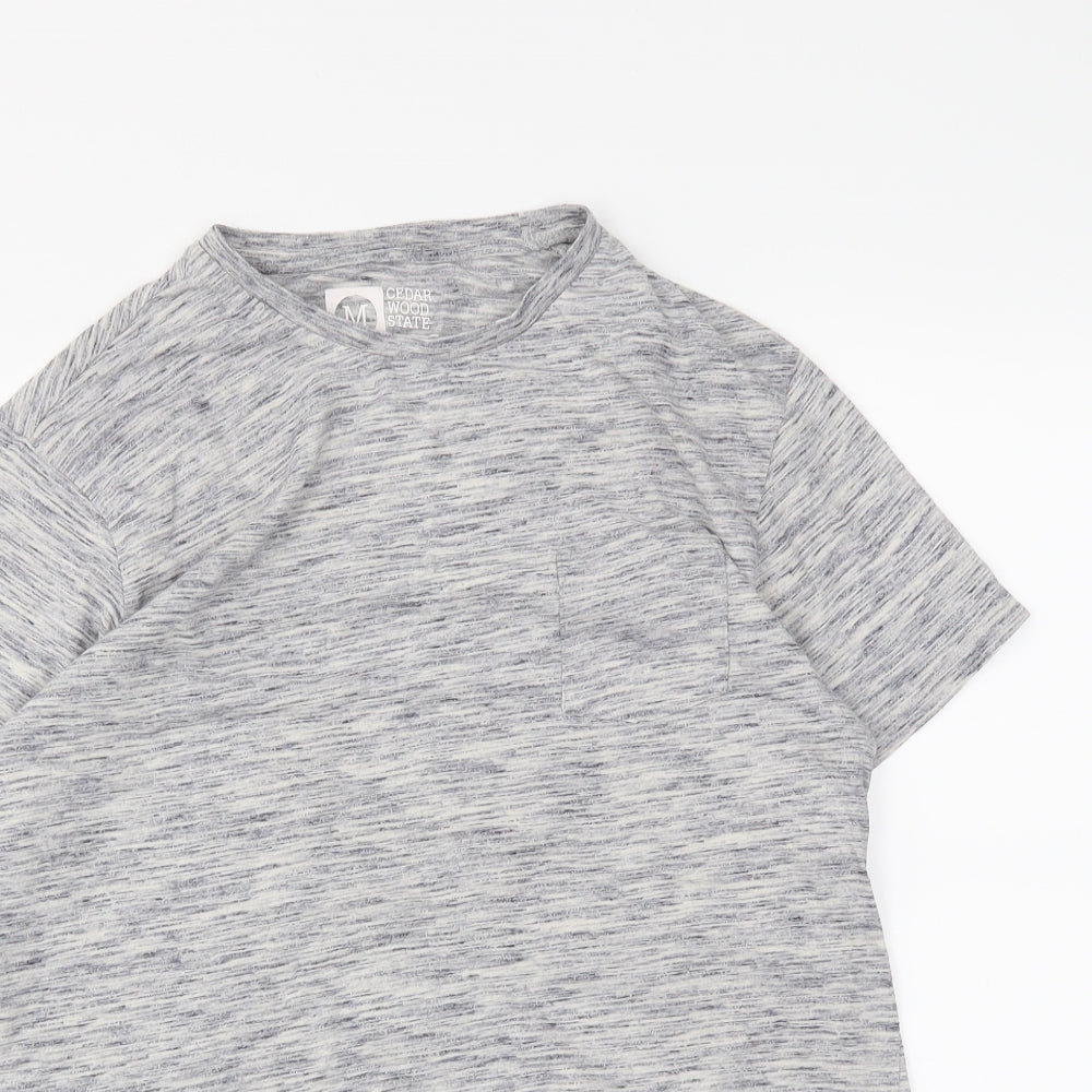 Cedar Wood State Mens Grey    T-Shirt Size M