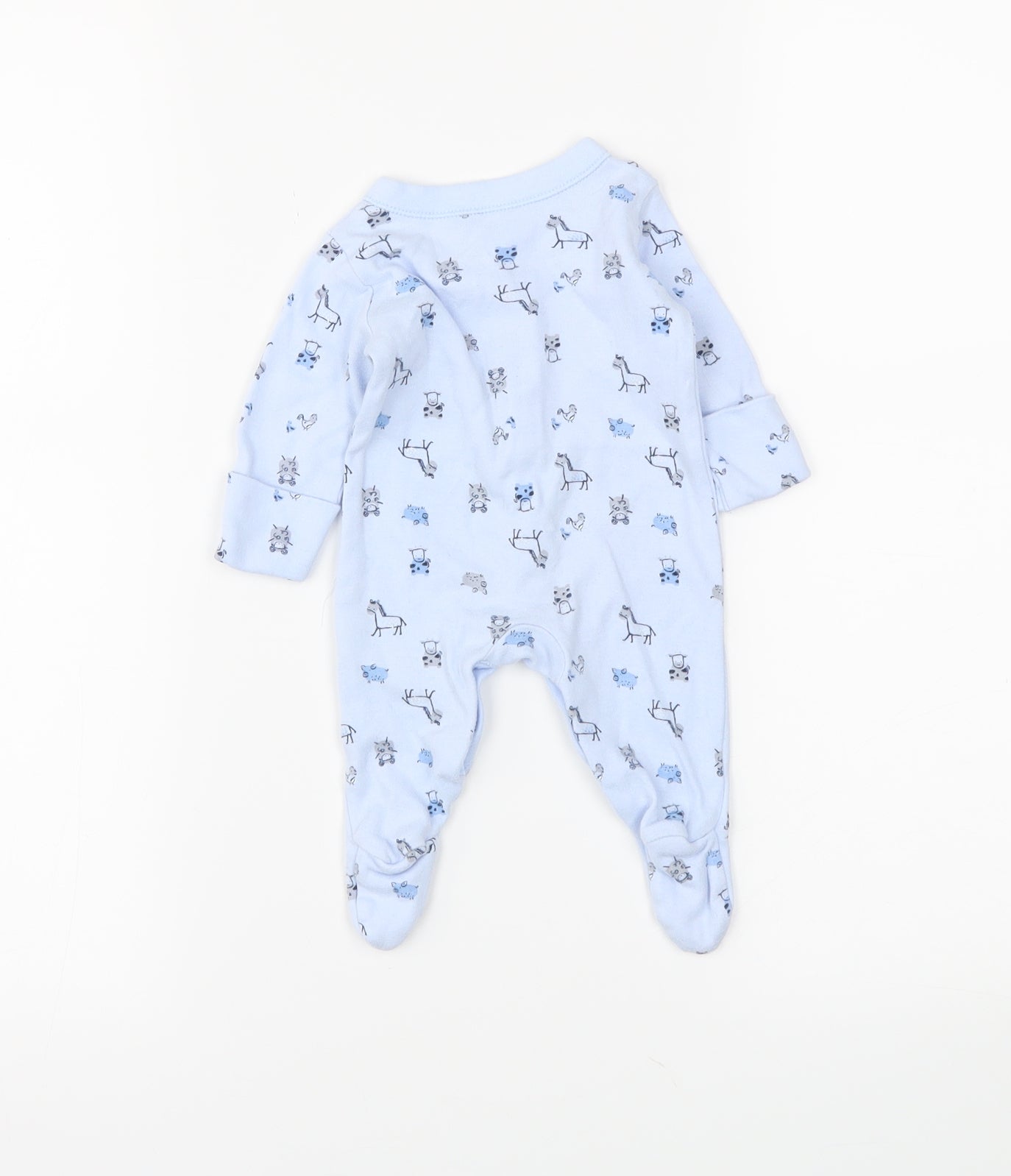 Nutmeg Baby Blue   Babygrow One-Piece Size Newborn