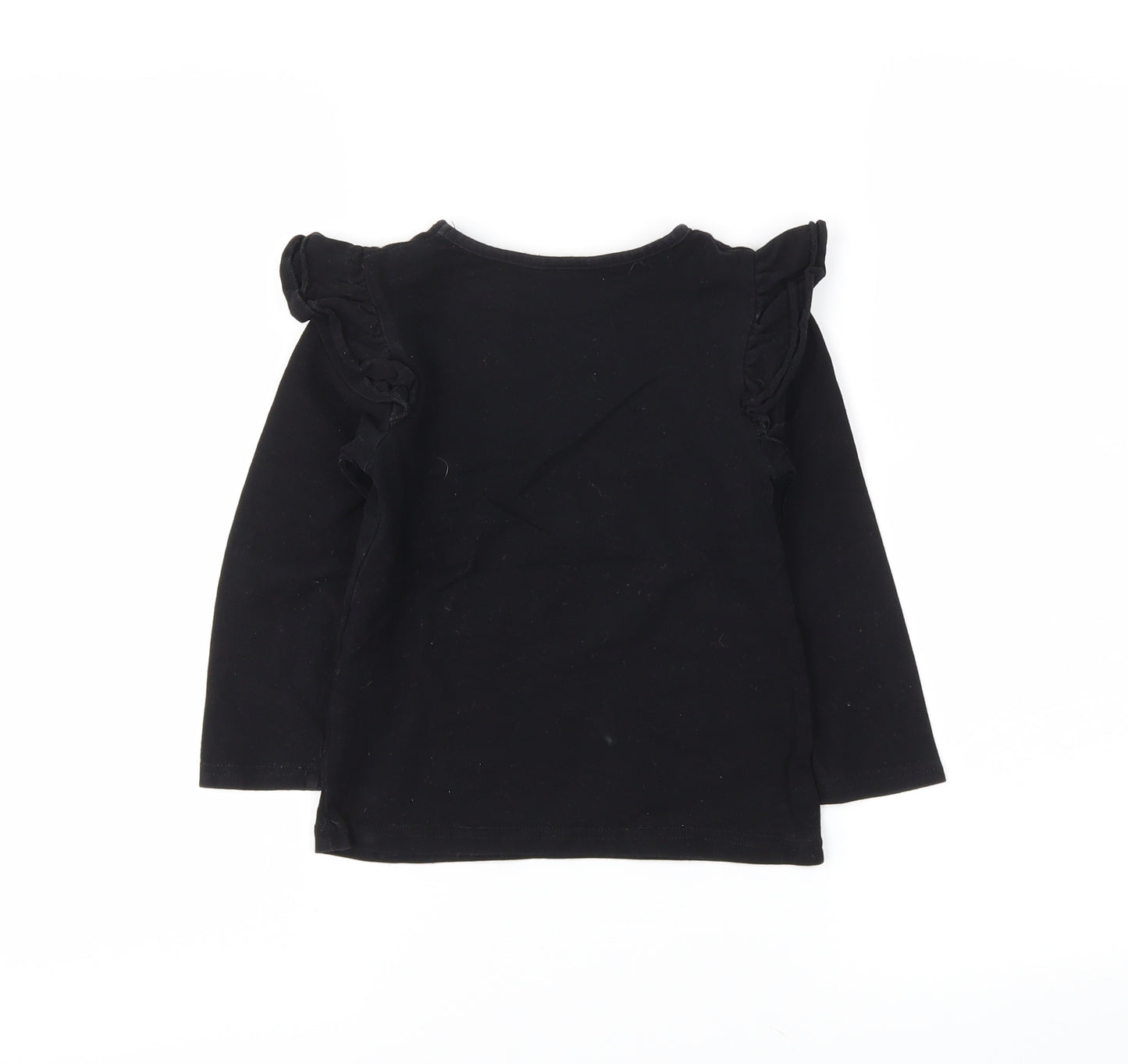Preworn Girls Black   Basic T-Shirt Size 8-9 Years