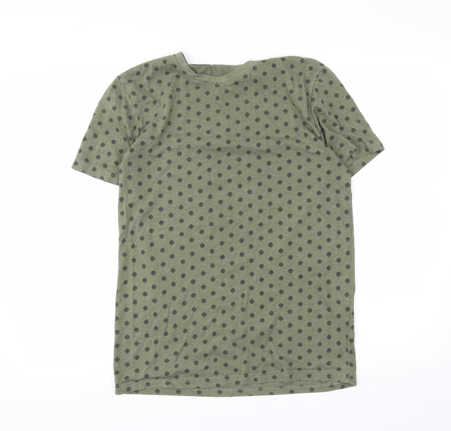 pep&co Mens Green Polka Dot   T-Shirt Size S