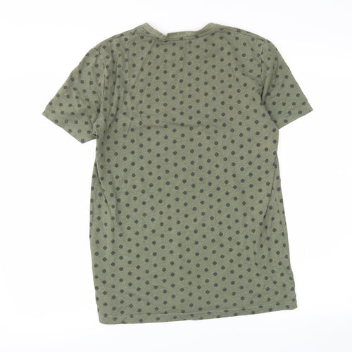 pep&co Mens Green Polka Dot   T-Shirt Size S