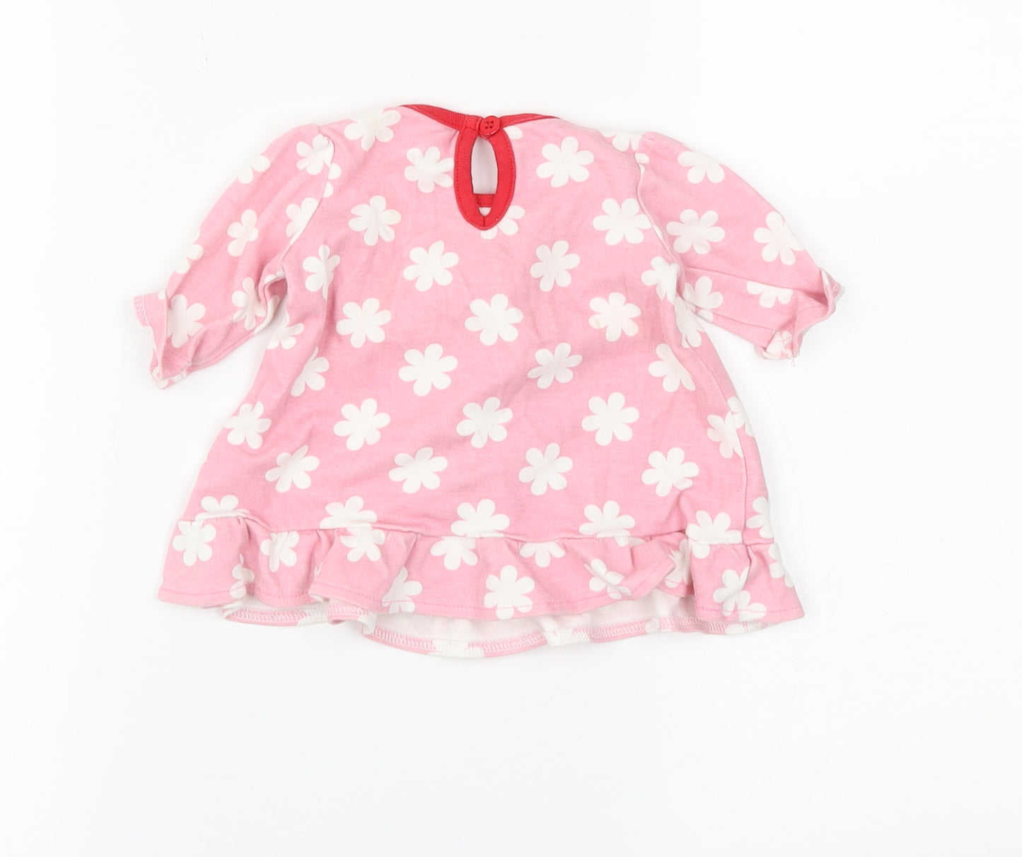 George Girls Pink Floral  Basic T-Shirt Size Newborn