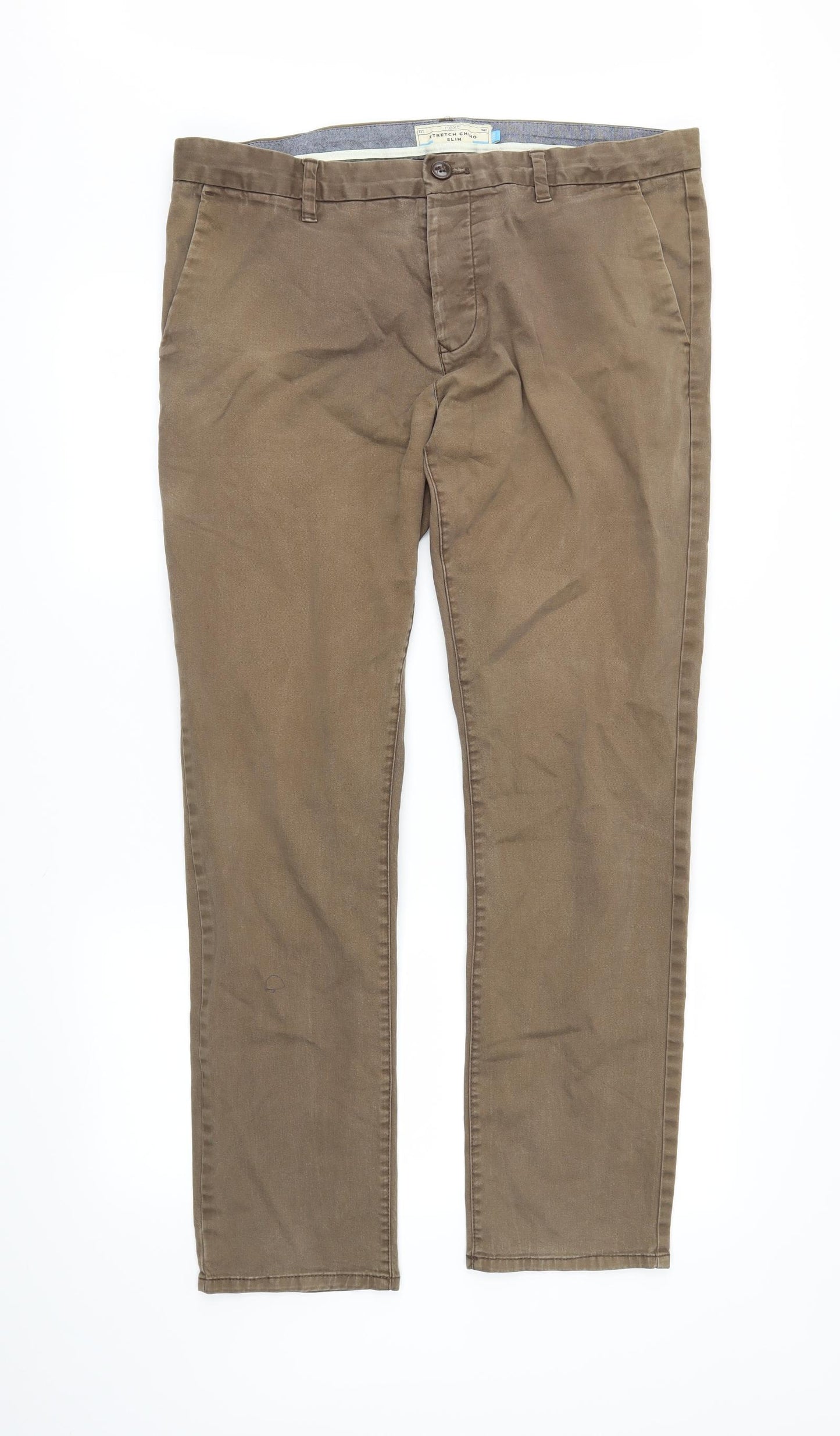 NEXT Mens Brown   Chino Trousers Size 36 in L29 in
