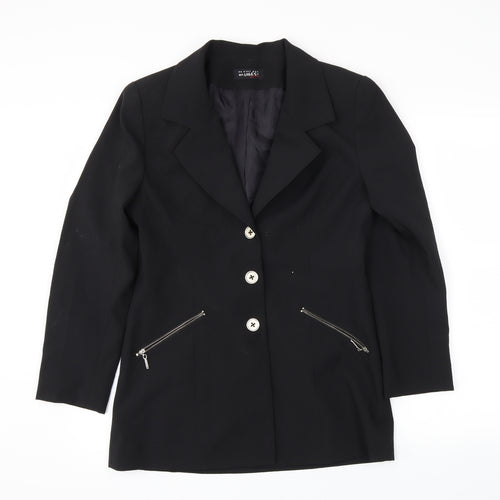 des anges Womens Black   Jacket Blazer Size 10