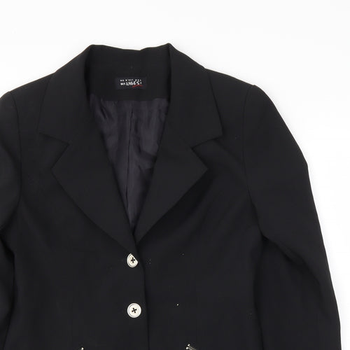 des anges Womens Black   Jacket Blazer Size 10