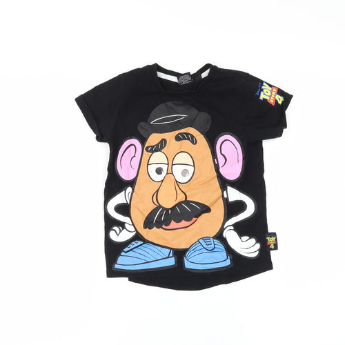 Disney Toy Story Girls Black   Basic T-Shirt Size 4-5 Years