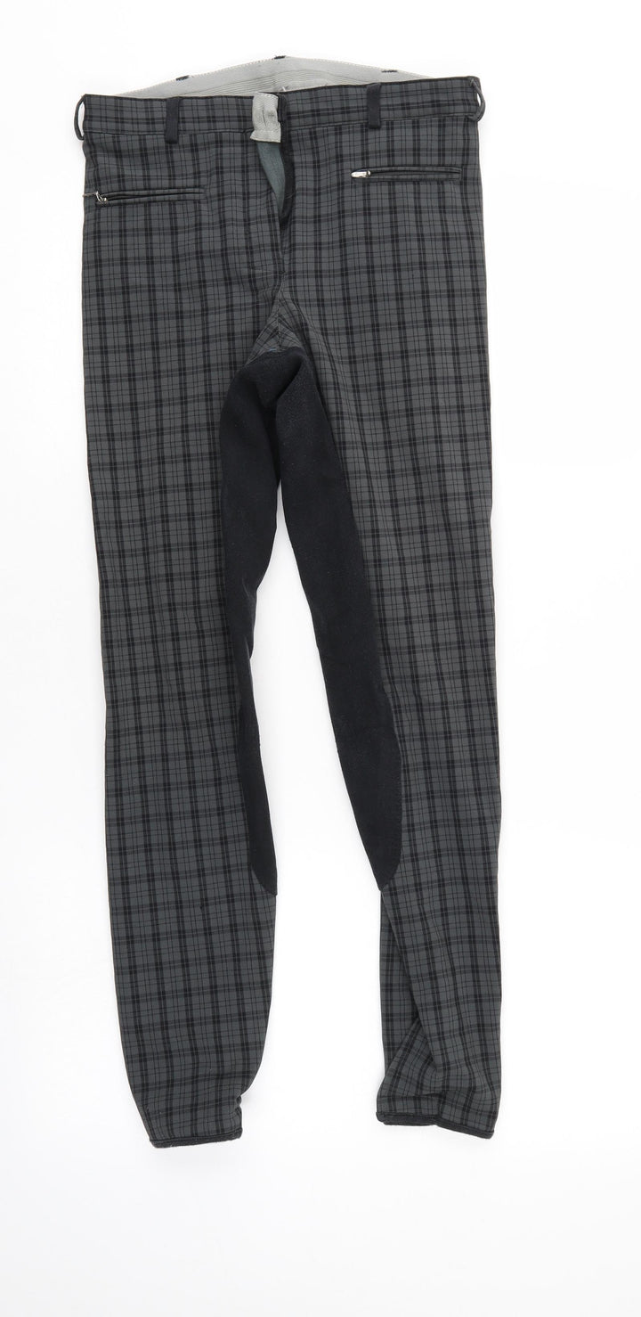 Preworn Womens Grey Compression Leggings Size 28 in L27 in - Horse riding chaps