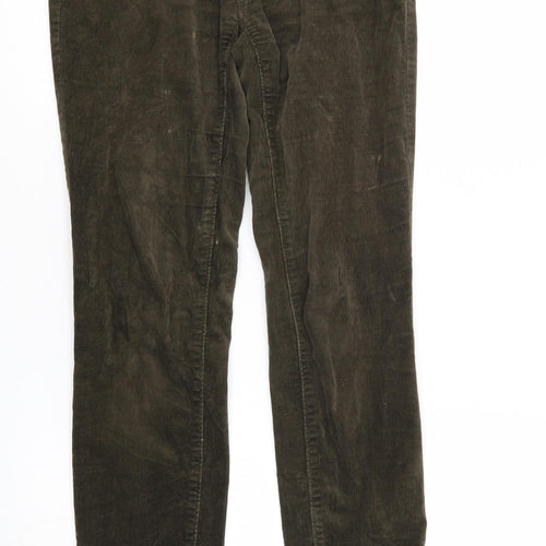 Ann Taylor Womens Green  Corduroy Trousers  Size 26 in L27 in