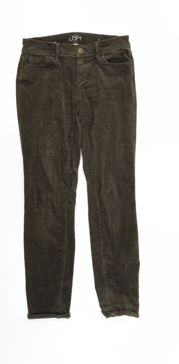 Ann Taylor Womens Green Corduroy Trousers Size 26 in L27 in