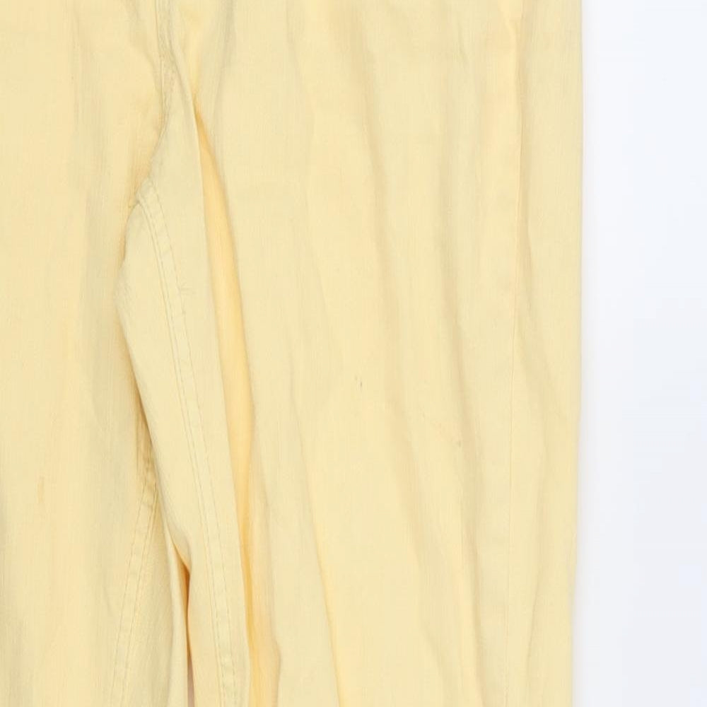 NEXT Womens Yellow  Denim Straight Jeans Size 12 L28 in