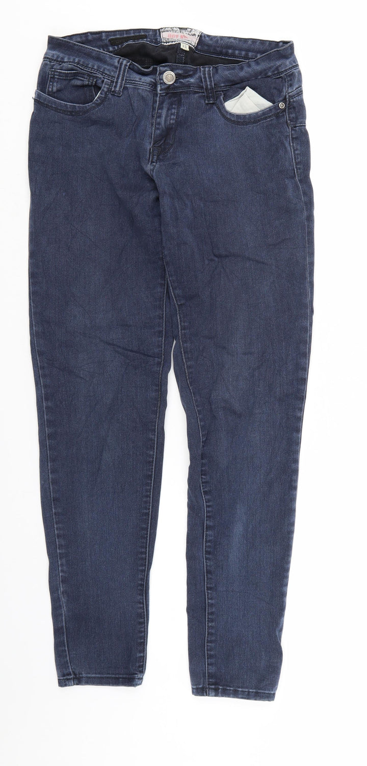 Hot Kiss Womens Blue  Denim Skinny Jeans Size 10 L29 in