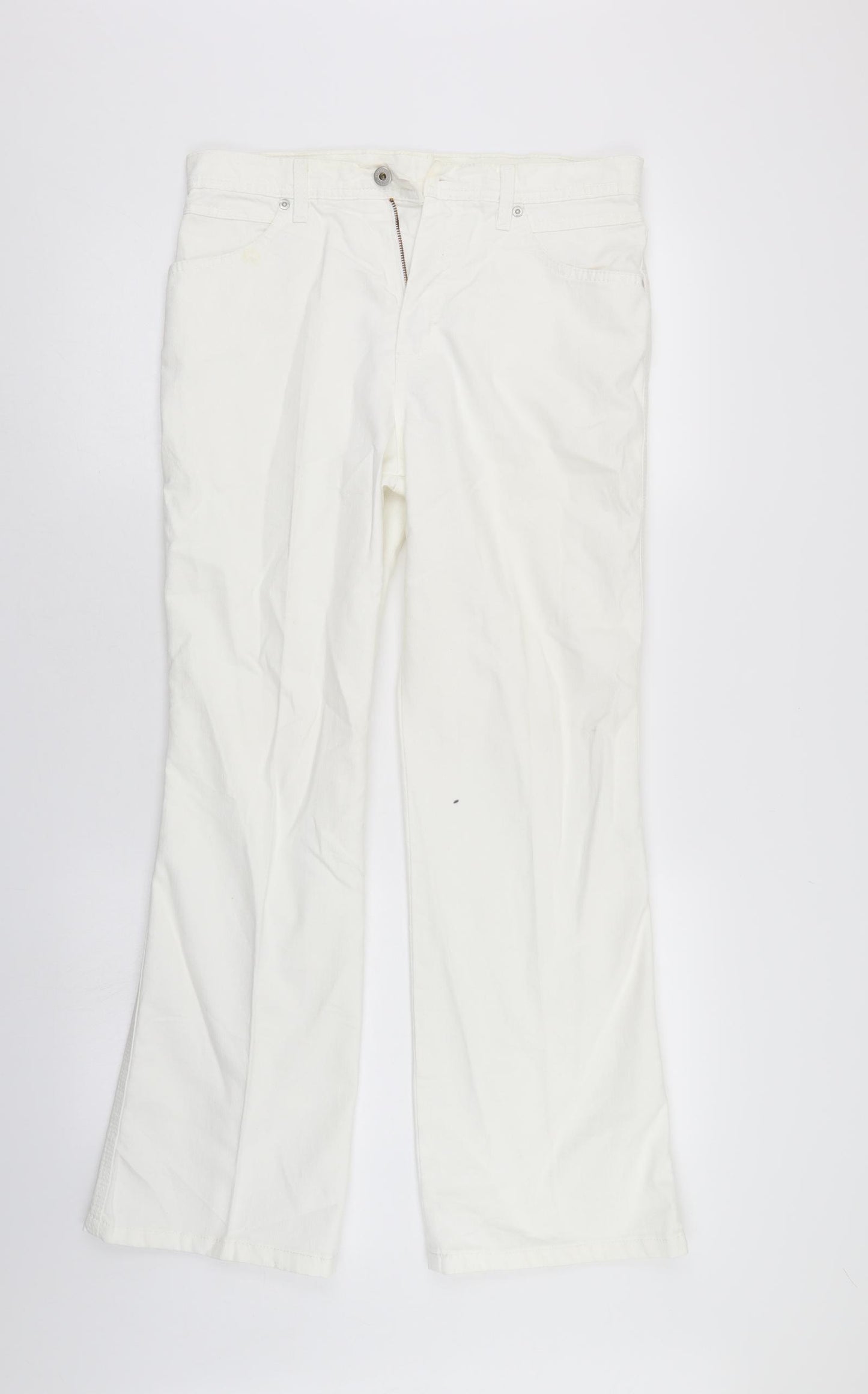 Marks and Spencer Womens White  Denim Bootcut Jeans Size 20 L29 in