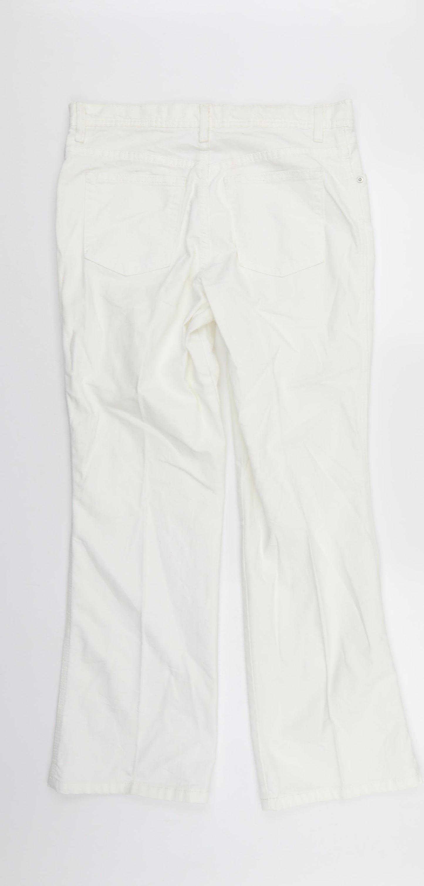 Marks and Spencer Womens White  Denim Bootcut Jeans Size 20 L29 in