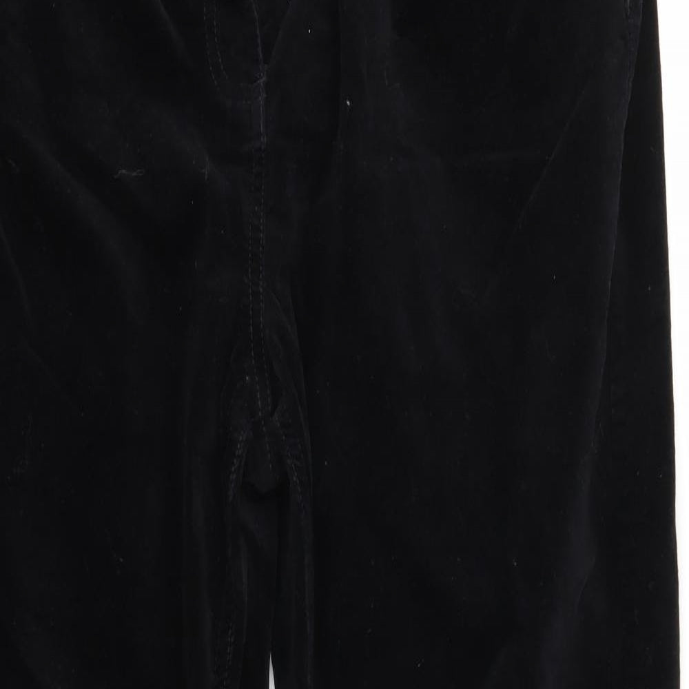 M&Co Womens Black  Corduroy Straight Jeans Size 16 L26 in