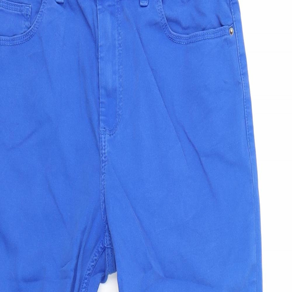 m&s Womens Blue  Denim Skinny Jeans Size 12 L21 in - SHORT LEG