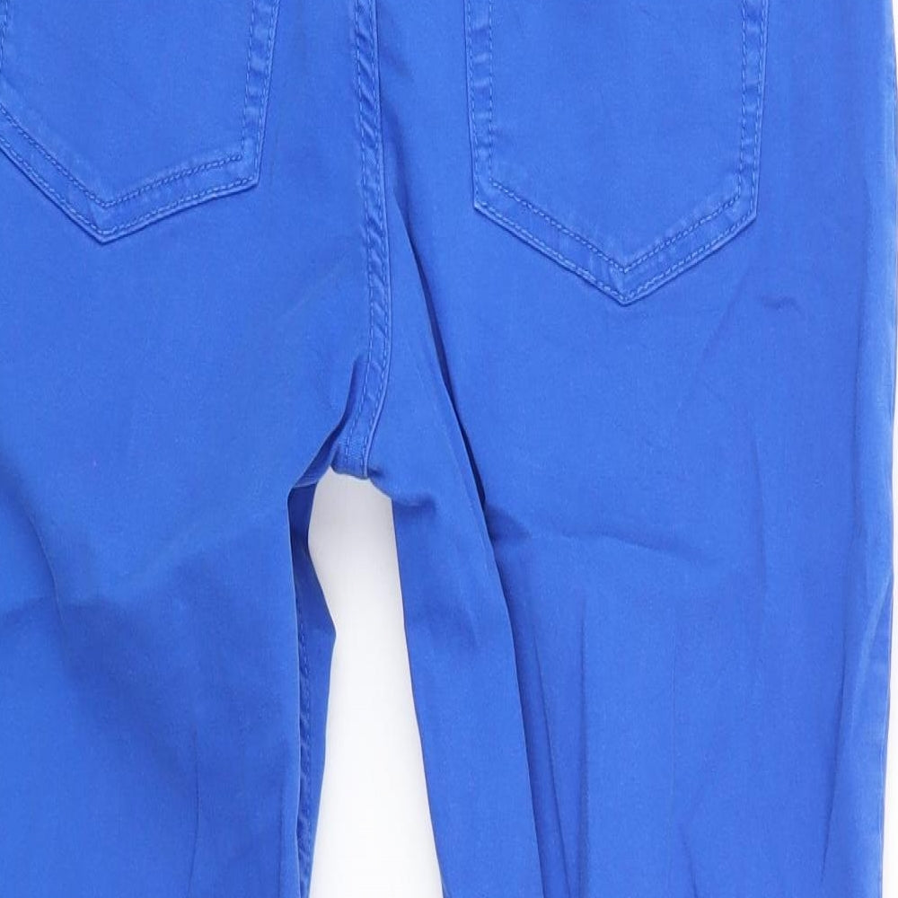m&s Womens Blue  Denim Skinny Jeans Size 12 L21 in - SHORT LEG