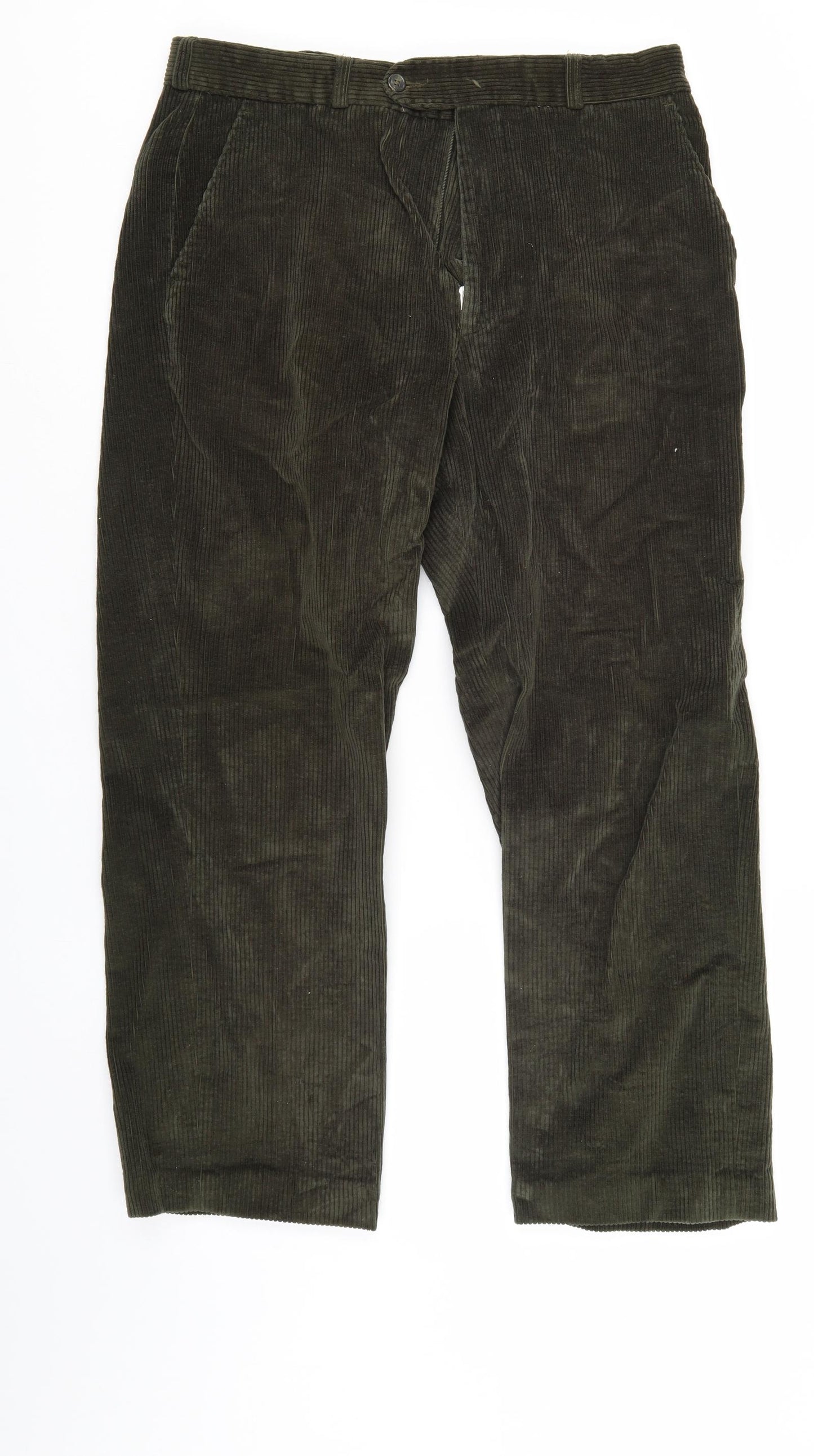 Gurteen Mens Green  Corduroy Trousers  Size 32 L25 in