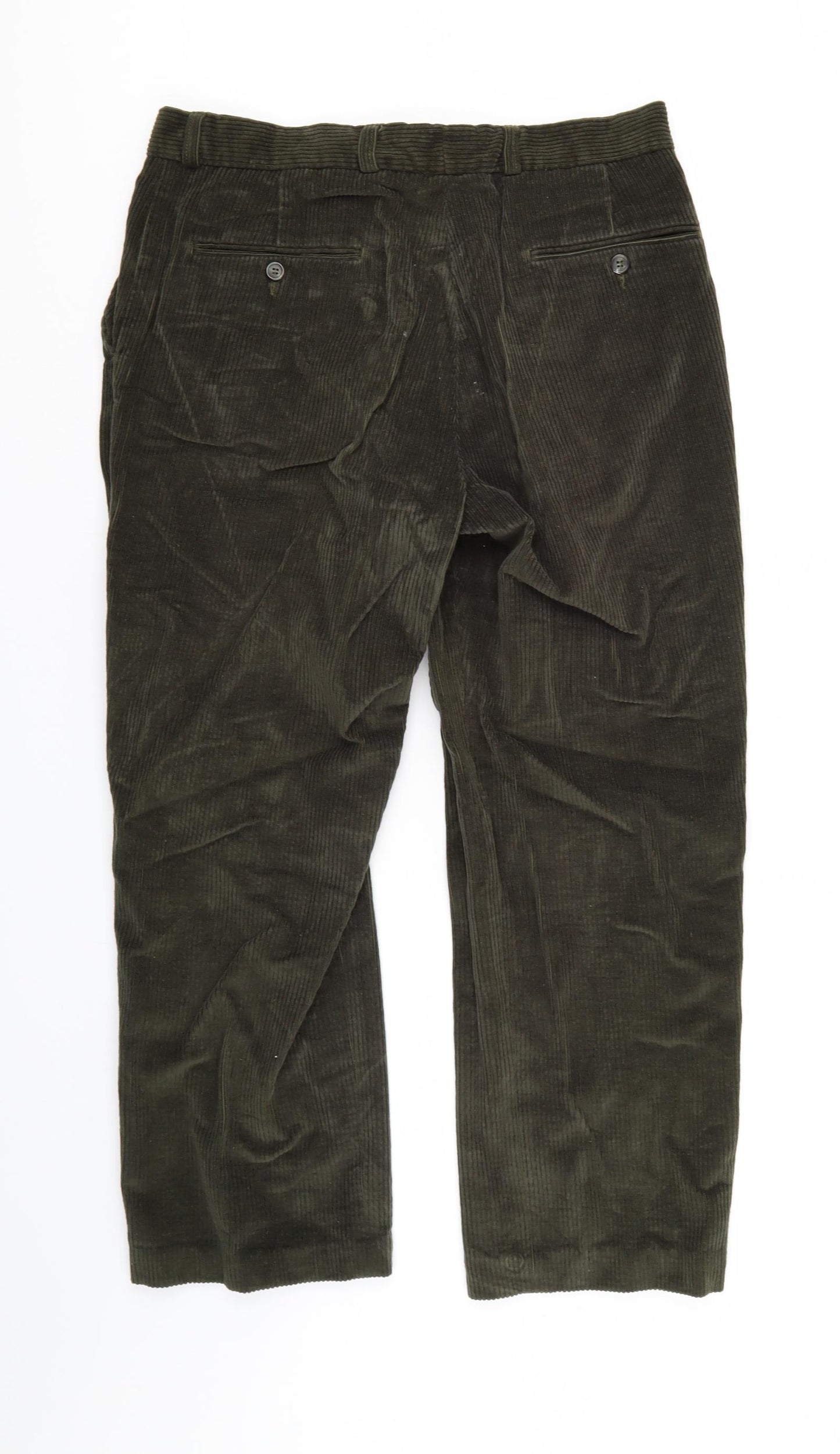 Gurteen Mens Green  Corduroy Trousers  Size 32 L25 in