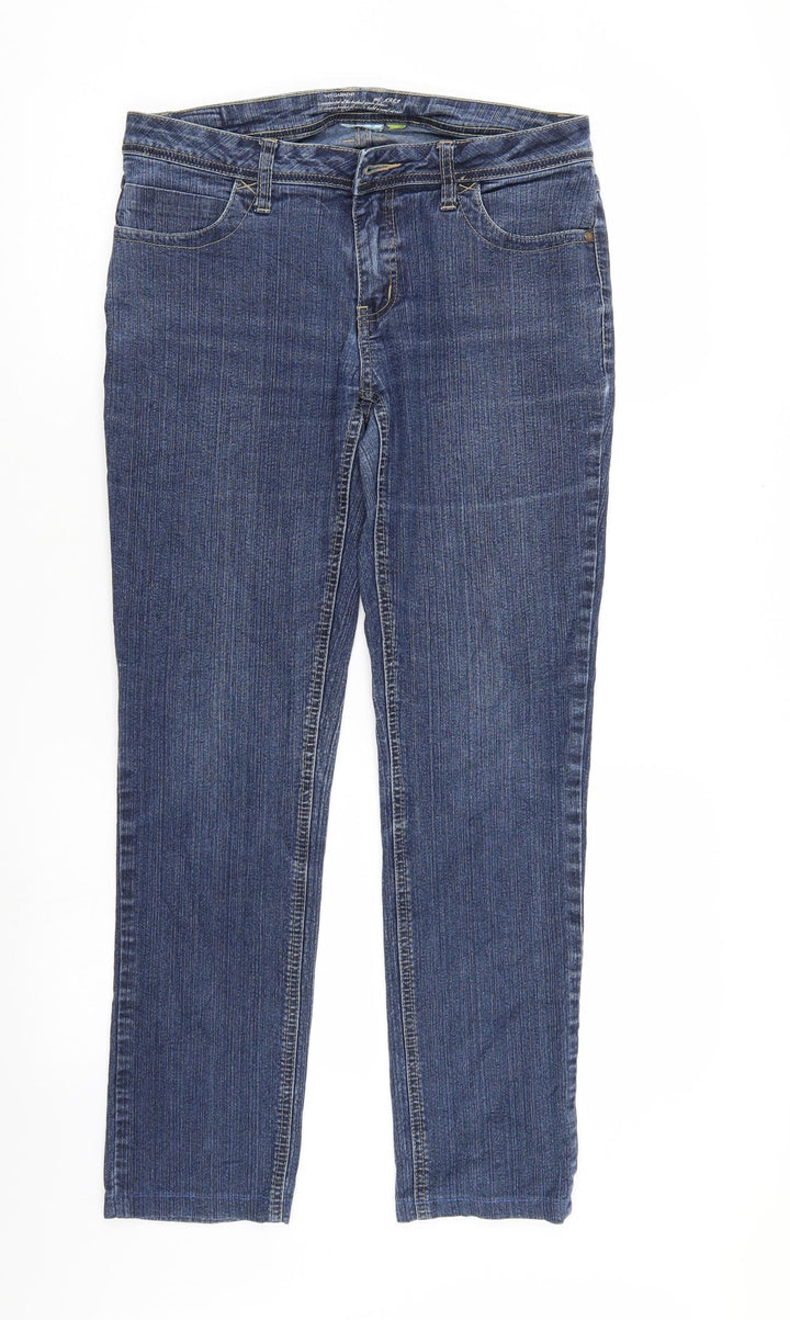 Preworn Womens Blue  Denim Straight Jeans Size 31 in L27 in