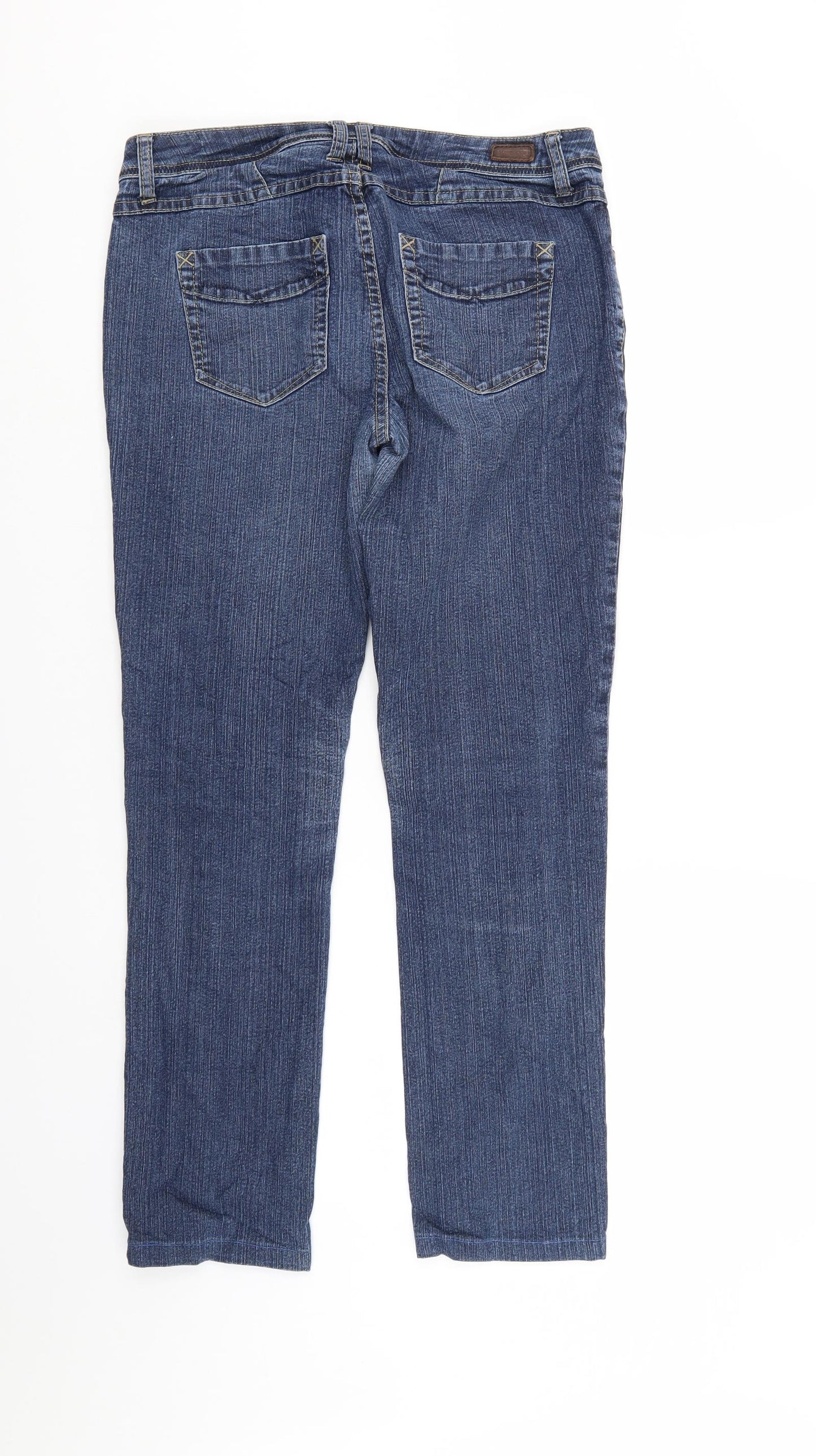 Preworn Womens Blue  Denim Straight Jeans Size 31 in L27 in